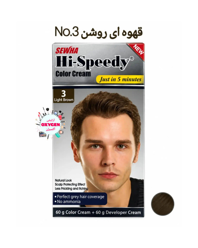 رنگ موی فوری آقایان های اسپیدی Hi Speedy بدون امونیاک