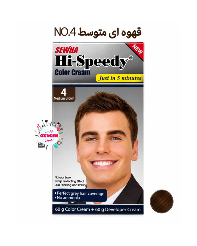 رنگ موی فوری آقایان های اسپیدی Hi Speedy بدون امونیاک