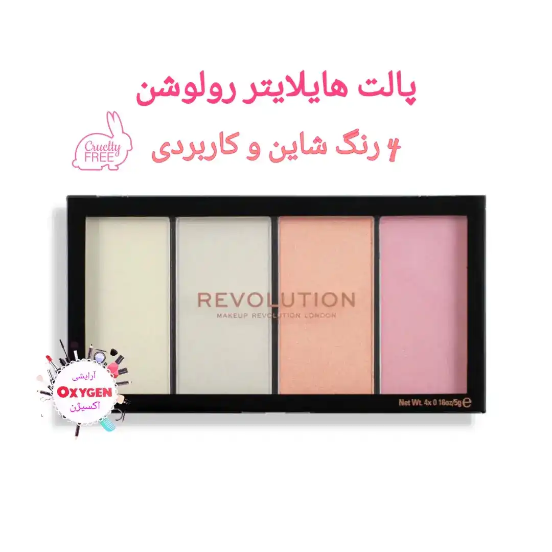 پالت هایلایتر۴ رنگ  رولوشن مدل Reloaded