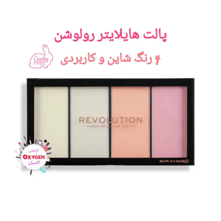 پالت هایلایتر۴ رنگ رولوشن مدل Reloaded