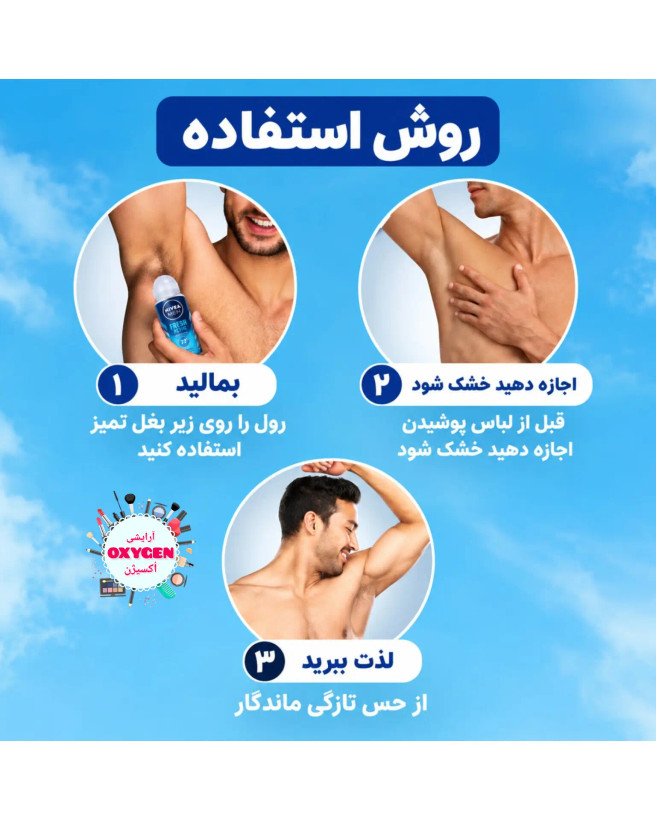 مام رول ( دئودورانت ) ضدتعریق مردانه نیوآ مدل Fresh Active فرش اکتیو